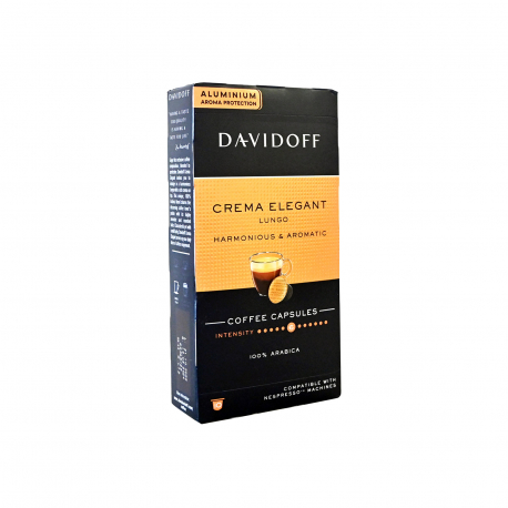 Davidoff καφές espresso σε κάψουλες lungo crema elegant (10τεμ.)