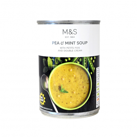 M&S food σούπα έτοιμη pea & mint (400g)