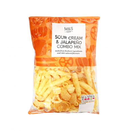 M&S food σνακ πατάτας combo mix sour cream & jalapeno (150g)