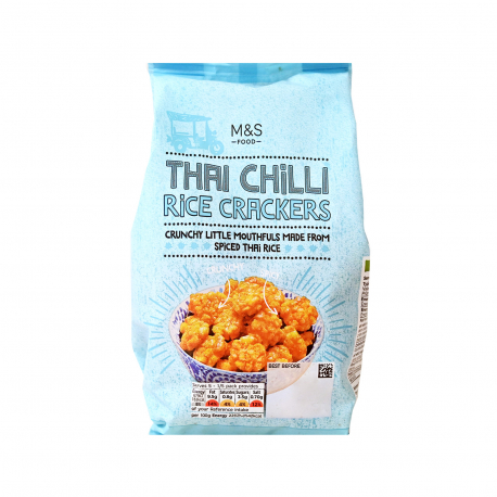 M&S food κράκερ ρυζιού thai chilli - vegetarian (150g)