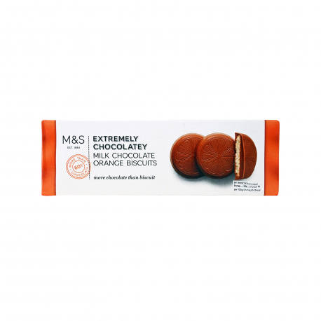 M&S food μπισκότα extremely chocolatey orange (230g)