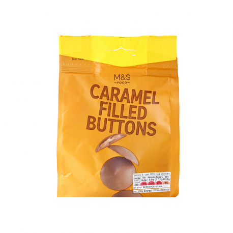 M&S food σοκολατάκια caramel filled buttons (150g)