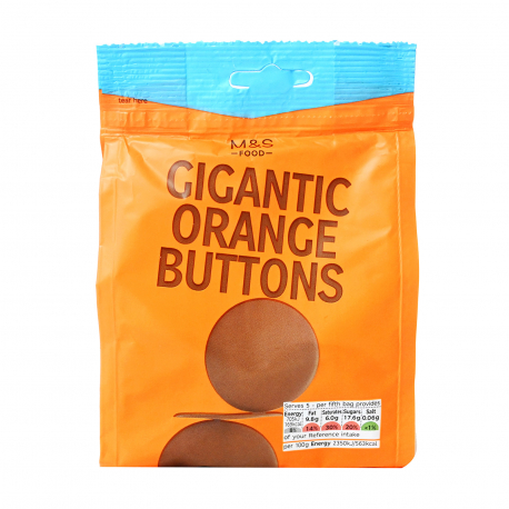 M&S food σοκολατάκια gigantic buttons orange (150g)