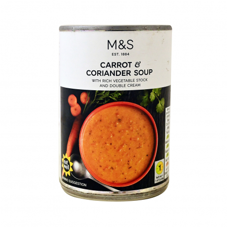 M&S food σούπα έτοιμη carrot & coriander (400g)