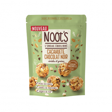 Noot's μπουκιές δημητριακών granola crunchy φιστίκι & μαύρη σοκολάτα (125g)