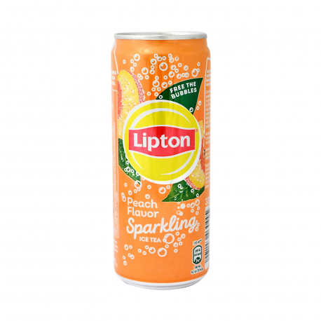 Lipton έτοιμο αφέψημα μαύρου τσαγιού ανθρακούχο ice tea peach - (330ml)