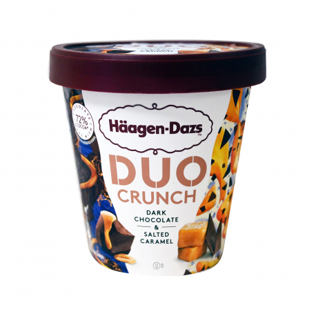 Haagen Dazs παγωτό οικογενειακό duo crunch dark chocolate & salted caramel (355g)