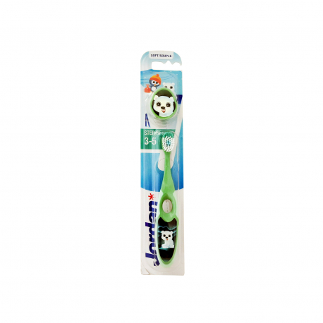 Jordan οδοντόβουρτσα παιδική step by step soft - πράσινη από 3 έως 5 ετών