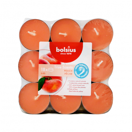 Bolsius κεριά ρεσώ peach 4 ωρών (18τεμ.)