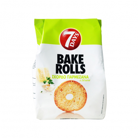 7days αρτοσκεύασμα bake rolls σκόρδο - παρμεζάνα (150g)