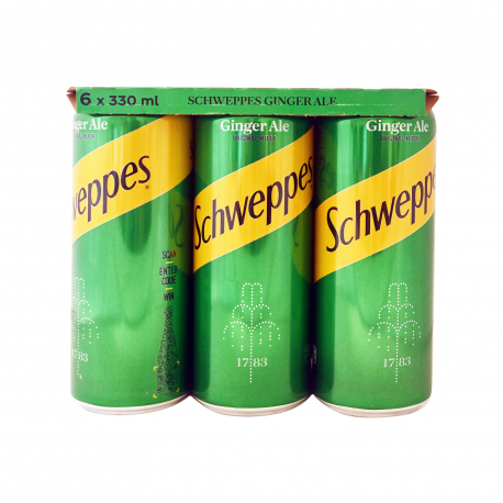 Schweppes αναψυκτικό ginger ale (6x330ml)