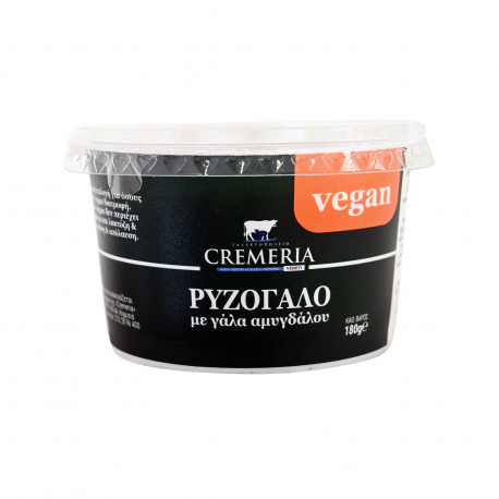 Cremeria επιδόρπιο ψυγείου vegan ρυζόγαλο με γάλα αμυγδάλου - vegan (180g)