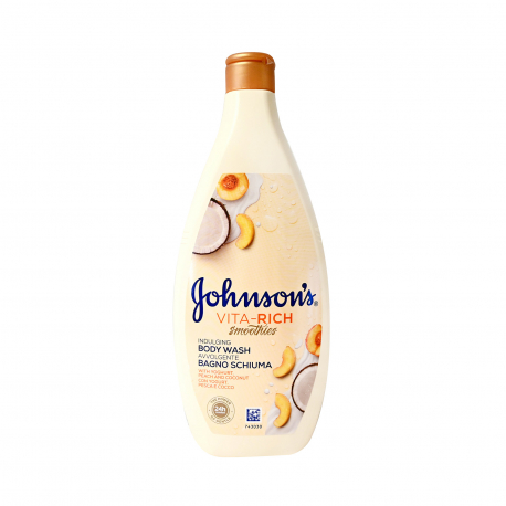 Johnson's αφρόλουτρο vita- rich smoothies yoghurt, peach & coconut (750ml)