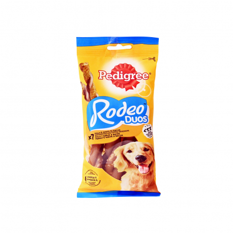 Pedigree τροφή σκύλου συμπληρωματική rodeo duos bacon & τυρί (123g)
