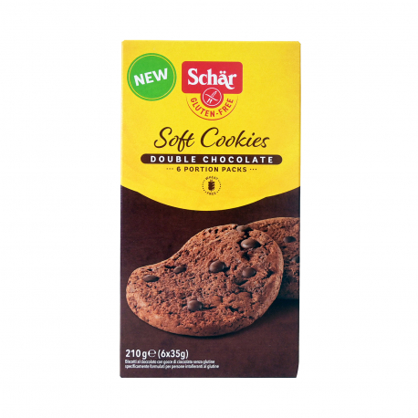 Schar μπισκότα cookies soft double chocolate - χωρίς γλουτένη (210g)