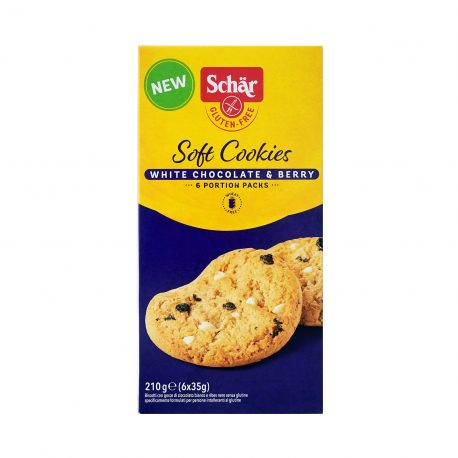 Schar μπισκότα cookies soft white chocolate & berry - χωρίς γλουτένη (210g)