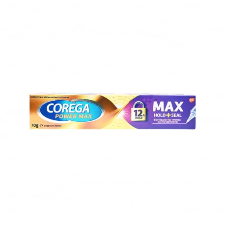 Corega κρέμα στερεωτική οδοντοστοιχιών power max / hold + seal max (70g)