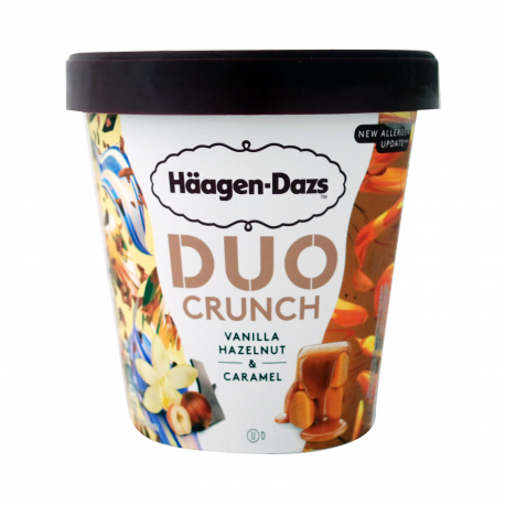 Haagen Dazs παγωτό οικογενειακό duo crunch vanilla, hazelnut & caramel (346g)