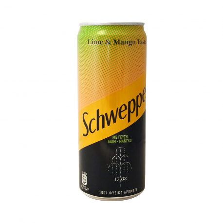Schweppes αναψυκτικό lime & mango (330ml)