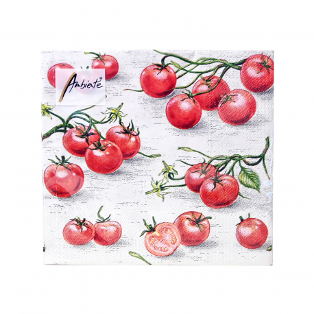 Ambiente χαρτοπετσέτες μεσαίες No. 13316130 tomato - προϊόντα που μας ξεχωρίζουν 33X33εκ. 20 τεμάχια (115g)