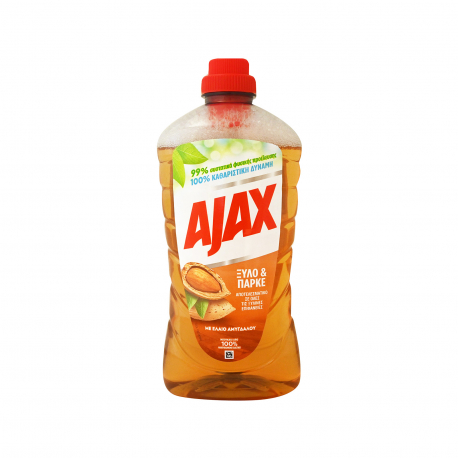 Ajax υγρό καθαριστικό πατώματος ξύλο & παρκέ με έλαιο αμυγδάλου (1lt)