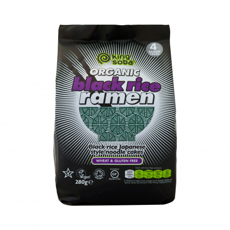 King soba νουντλς black rice ramen - βιολογικό, χωρίς γλουτένη, vegan (280g)