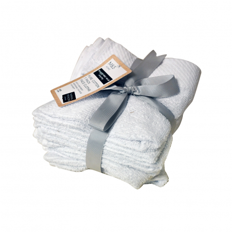 M&S home πετσέτα μπάνιου white 30Χ30 (7τεμ.)