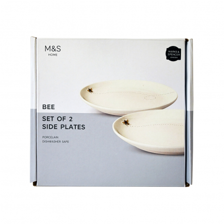 M&S home σετ πιάτων bee - side plates (2τεμ.)