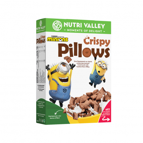 Nutri valley δημητριακά crispy pillows - minions (375g)