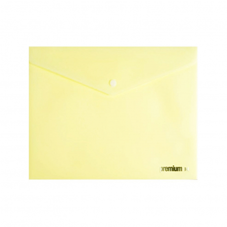 Premium φάκελος πλαστικός με κουμπί Α4 κίτρινο