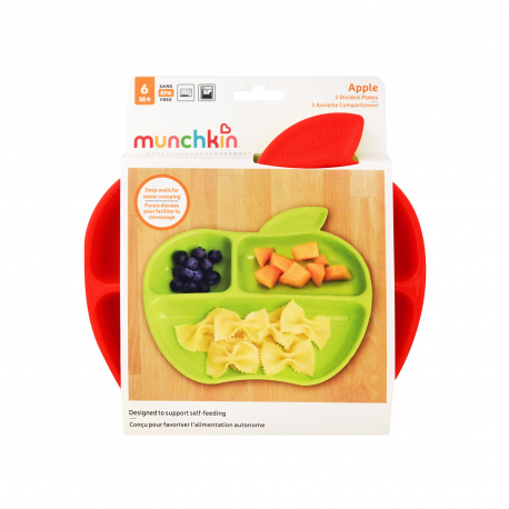 Munchkin πιάτο φαγητού παιδικό 12102 σε σχήμα μήλου 6+ μηνών