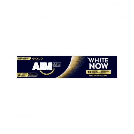Aim οδοντόκρεμα λευκαντική white now white (75ml)