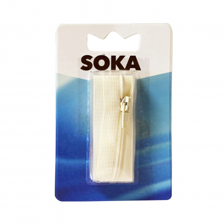 Soka φερμουάρ πλαστικά N156-160 άσπρο 20εκ.