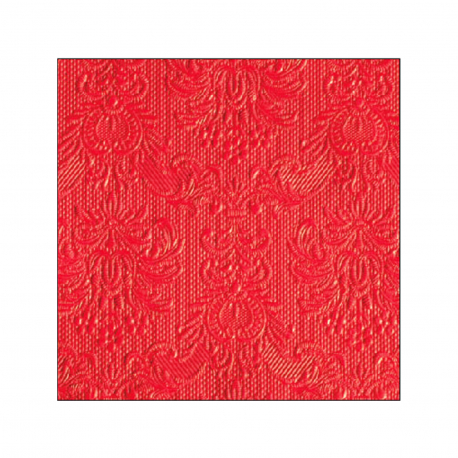 Ambiente χαρτοπετσέτες μικρές elegance red - προϊόντα που μας ξεχωρίζουν 25X25εκ., 15 τεμάχια (50g)