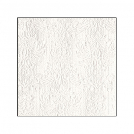 Ambiente χαρτοπετσέτες μικρές elegance No. 12504925 white - προϊόντα που μας ξεχωρίζουν 25X25εκ., 15 τεμάχια (70g)