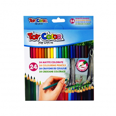 Toy color ξυλομπογιές 220. 054, 24 χρώματα