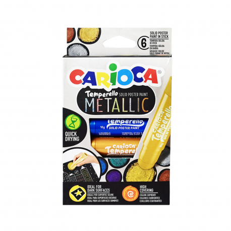 Carioca τέμπερα στικ temperello metallic, 6 χρώματα