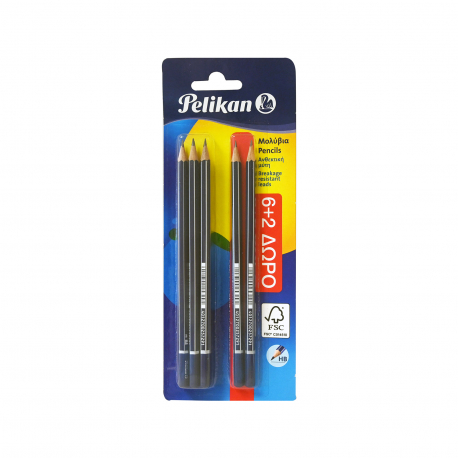 Pelikan μολύβια (6+2)