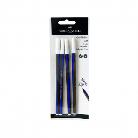 Faber castell στυλό pen 030 μπλε (4τεμ.)