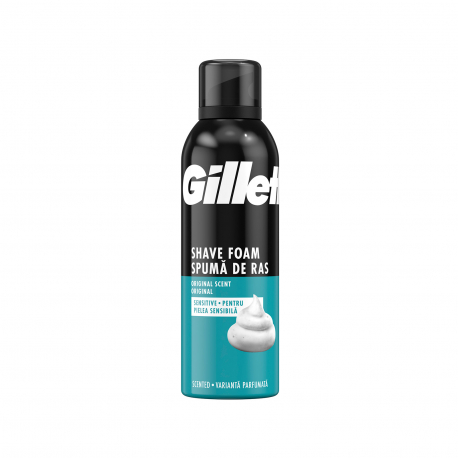 Gillette αφρός ξυρίσματος sensitive classic (200ml)