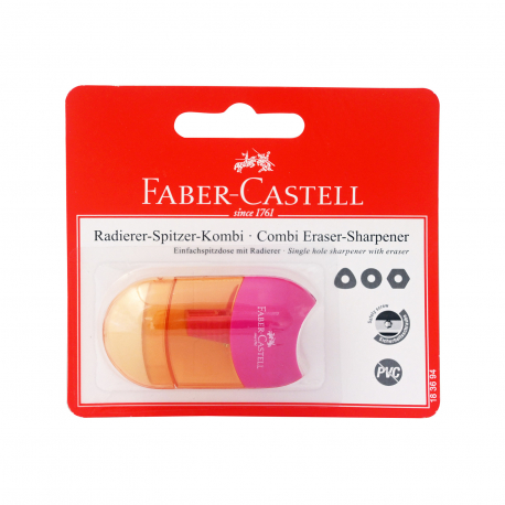 Faber castell ξύστρα & γόμα 1230828 pink