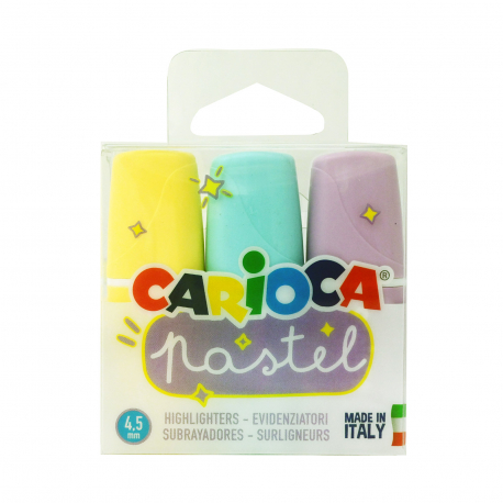 Carioca μαρκαδόρος υπογραμμιστής pastel 3 χρώματα