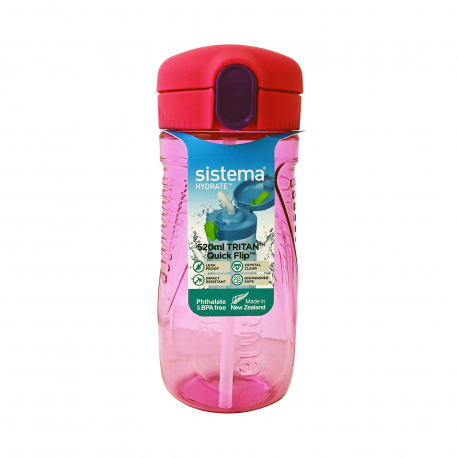 Sistema μπουκάλι πλαστικό hydrate tritan quick flip φούξια 520ml