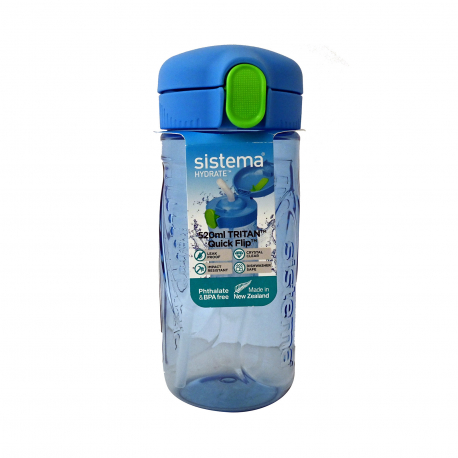 Sistema μπουκάλι πλαστικό hydrate tritan quick flip γαλάζιο 520ml