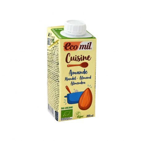 Ecomil κρέμα μαγειρικής αμυγδάλου - βιολογικό, vegan (200ml)