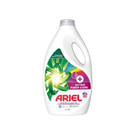 Ariel υγρό απορρυπαντικό ρούχων extra faber care 2150ml (43μεζ.)