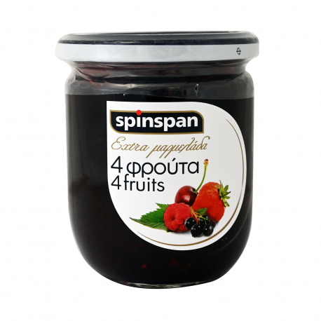 Spin span μαρμελάδα 4 φρούτα (380g)