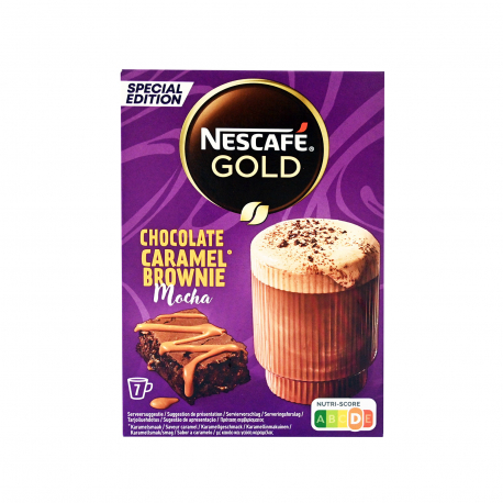 Nescafe στιγμιαίο ρόφημα καφέ gold chocolate caramel brownie mocha (7X21.4g)