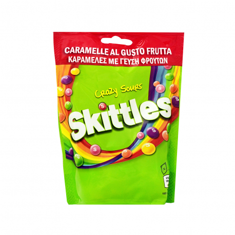 Skittles καραμέλες crazy sours με γεύση φρούτων (160g)