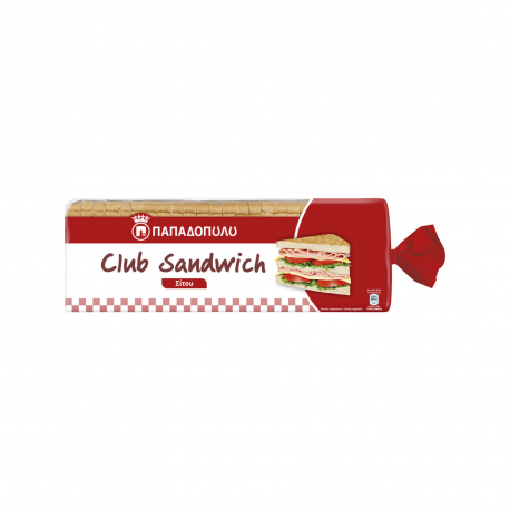 Παπαδοπούλου ψωμί σίτου club sandwitch σε φέτες (950g)